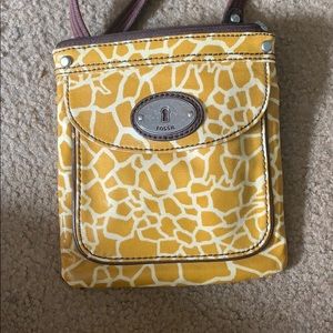 Authentic Fossil giraffe design, over the shoulder